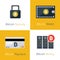 Bitcoin flat icons template