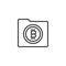 Bitcoin folder outline icon