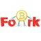 Bitcoin fork. 3D rendering