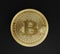 Bitcoin, Front View, Mockup Template, Banking Concept, Cryptocurrency, 3d Rendered isolated on Dark background