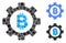 Bitcoin Gear Composition Icon of Circles