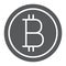 Bitcoin glyph icon, money and finance