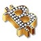 Bitcoin gold bling bling diamonds symbol icon logo vector design