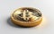 Bitcoin Gold Crypto Coin on Transparent Background -Generative Ai