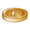 bitcoin, golden digital cash symbol