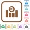 Bitcoin graph simple icons