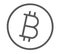 Bitcoin grey flat icon on white background