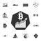 Bitcoin Grow Up Chart icon. Crypto currency set icons