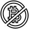 Bitcoin halving icon, Cryptocurrency related vector