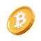 Bitcoin icon 3d rendering isolated on white background