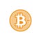 Bitcoin icon. Criptocurrency symbol. Blockchain technology.