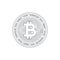 Bitcoin icon. Cryptocurrency logo. Digital cryptographic currency bitcoin. Bitcoin sign concept. Vector illustration