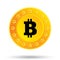 Bitcoin icon. Cryptography currency. P2P.