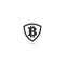 Bitcoin icon with shield