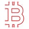 Bitcoin icon - vector