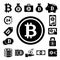 Bitcoin icons set