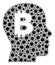 Bitcoin Imagination Covid Virus Collage Icon with Infection Items