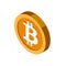 Bitcoin isometric icon
