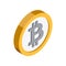 Bitcoin isometric icon