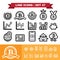 Bitcoin Line icons set 47