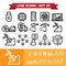 Bitcoin Line icons set 48