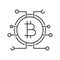 Bitcoin linear icon