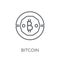 Bitcoin linear icon. Modern outline Bitcoin logo concept on whit