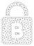 Bitcoin Lock Vector Mesh 2D Model