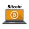 Bitcoin logo. Crypto Currency. Computer money.