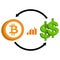 Bitcoin logo. Crypto Currency. Computer money.