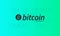Bitcoin logo. Cubic isometric pattern. Green background.