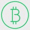 Bitcoin logotype cryptocurrency transparent background. EPS 10