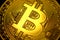 Bitcoin macro symbol sign close-up