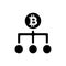 Bitcoin mark icon vector illustration