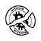 Bitcoin mark icon vector illustration / collapse