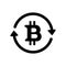 Bitcoin mark icon vector illustration / exchange