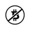 Bitcoin mark icon vector illustration / No exchange