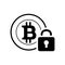 Bitcoin mark icon vector illustration / security