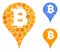 Bitcoin Marker Composition Icon of Round Dots