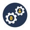 Bitcoin mining, bitcoin payments process, bitcoin transaction process, cryptocurrency mining fully editable vector icons
