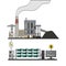 Bitcoin mining with coal electric power plant in simple graphic