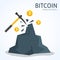 Bitcoin mining concept. Earning cryptocurrency.