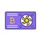 Bitcoin mining graphic card color icon