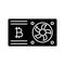 Bitcoin mining graphic card glyph icon