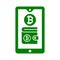 Bitcoin, mobile wallet icon logo
