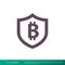 Bitcoin Money Shield Icon Vector Logo Template Illustration Design. Vector EPS 10