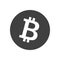 Bitcoin monochrome icon. Vector illustration.