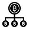 Bitcoin network, blockchain, bitcoin network structure, electronic bitcoin fully editable vector icons