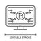 Bitcoin official webpage linear icon