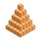 Bitcoin. Orange Large Bitcoin Pyramid
